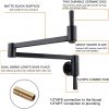 wowow pot filler folding faucet brass pot filler faucet wall mount matte black 6