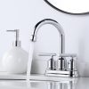 wowow centerset bathroom faucet chrome 3 hole 2 handle 4 inch bathroom sink faucet 3