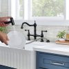 wowow centerset bridge kitchen faucet with side sprayer oil rubbed bronze 6