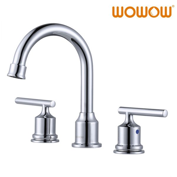 wowow widespread bathroom sink faucet chrome 8 inch tall bathroom tap with drain and hoses