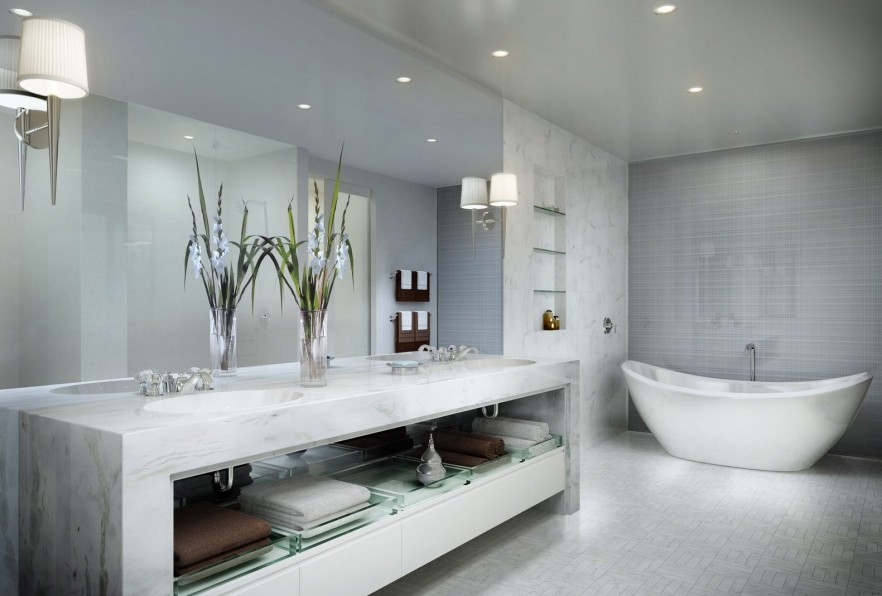 עיצוב חדר אמבטיה מודרני 2016 ייחודי לעיצובי טרנדים מגניבים של ברזים 1