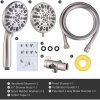 wowow brushed nickel high pressure dual shower head comb with handheld