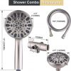 wowow brushed nickel high pressure dual shower head comb with handheld