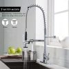 wowow commercial spring pull down kitchen faucet with sprayer