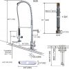 wowow commercial spring pull down kitchen faucet with sprayer