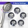 wowow high pressure handheld shower head brushed nickel shower head with hose