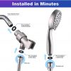 wowow high pressure handheld shower head brushed nickel shower head with hose