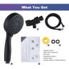 wowow high pressure handheld shower head matte black shower head with hose