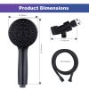 wowow high pressure handheld shower head matte black shower head with hose