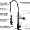 wowow spring commercial black kitchen faucet with pre rinse sprayer