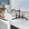 wowow bronze centerset bridge kitchen faucet 4 hole with side sprayer