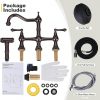 wowow bronze centerset bridge kitchen faucet 4 hole with side sprayer