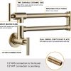 wowow brushed gold pot filler kitchen faucet wall faucet over stove