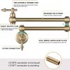 wowow brushed gold pot filler wall mount folding faucet over stove