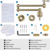 wowow brushed gold pot filler wall mount folding faucet over stove