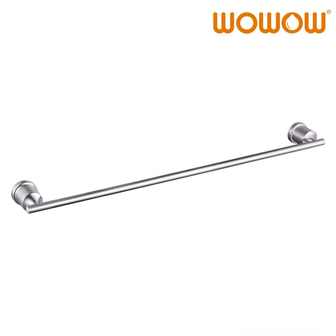 wowow brushed nickel 24 inch bath towel holder for bathroom wall mounted