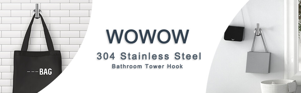 wowow brushed nickel wall mounted towel hooks