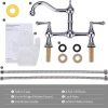 wowow chrome 8 inch centerset classic heritage bridge faucet