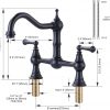 wowow oil rubbed bronze 8 inch-centerset bridge faucet for farmhouse sink