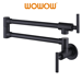 kitchen matte black pot filler wall mounted