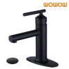 wowow black single handle bathroom faucet 2