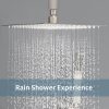 brushed nickel rain shower system