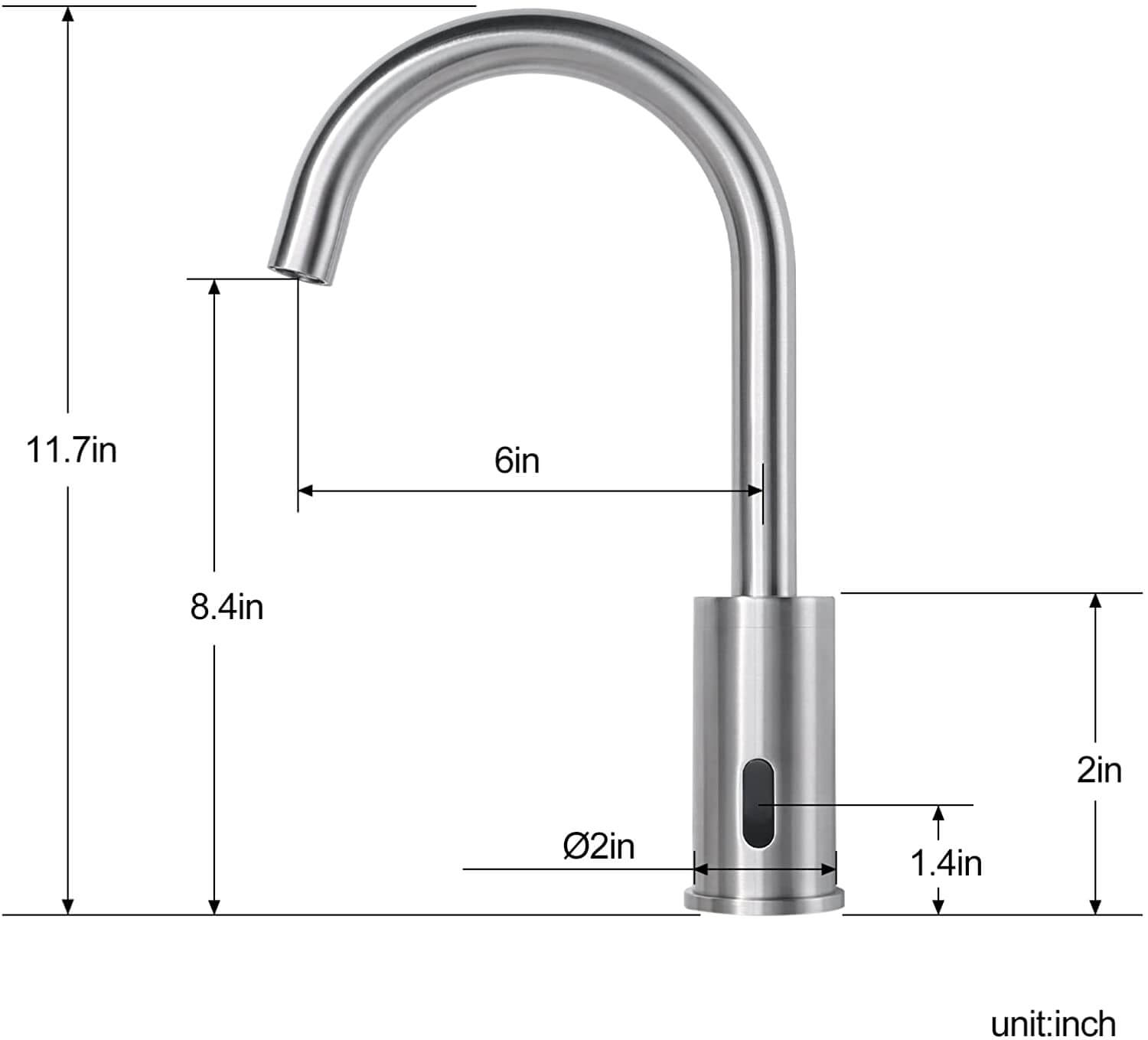 brushed nickel touchless bathroom faucet