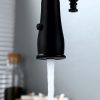 matte black high arc kitchen faucet
