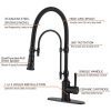 wowow matte black solid brass pre rinse faucet