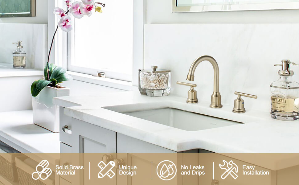 wowow 3 hole widespread vanity faucet