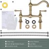 wowow 8 inch gold bridge kitchen faucet