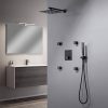 wowow black thermostatic shower set