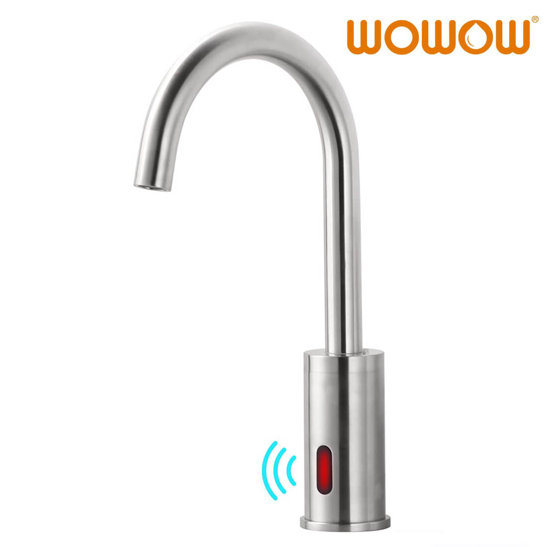 wowow brushed nickel touchless bathroom faucet
