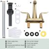 centerset brushed gold bathroom faucet