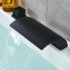 wowow matte black roman waterfall bathtub faucet