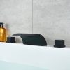 wowow matte black roman waterfall bathtub faucet