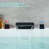 wowow matte black roman waterfall bathtub faucet