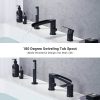 wowow roman black bathtub faucet with sprayer