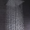 brushed nickel ceiling mounted rain shower head system with handheld