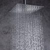 chrome ceiling mounted rain shower head system with handheld