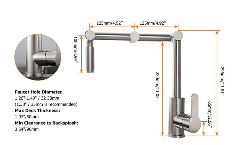 deck mounted pot filler kitchen sink faucet