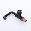 matte black industrial pipe bathroom faucet