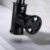 matte black industrial pipe bathroom faucet