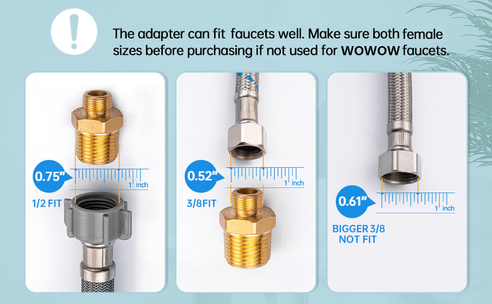 RV Faucet Adapter 1 2 To 3 8 Reducer WEWE Faucet Supply 46 OFF