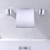 wowow 2 handle 3 hole wall mount chrome waterfall tub filler