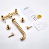 wowow 2 handle brushed gold wall mount tub faucet