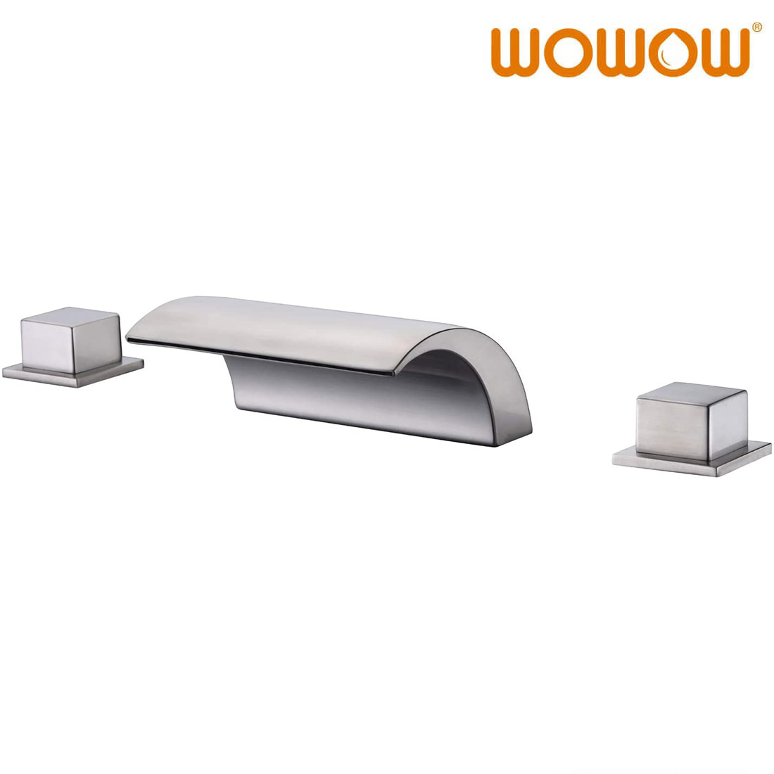 wowow 2 handle brushed nickel roman tub faucet