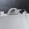 wowow 2 handle brushed nickel roman tub faucet