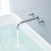 wowow 2 handle chrome roman wall mount bathroom tub filler