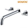 wowow 2 handle chrome roman wall mount bathroom tub filler